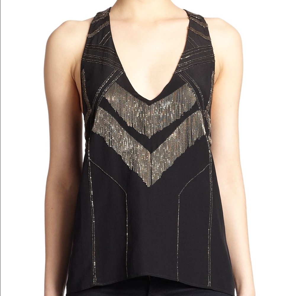 Ramy Brook Tank with Chain detail